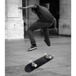Küste Skateboard Komplettboard Funboard Minicruiser Woodboard Longboard 20x79cm Schwarz