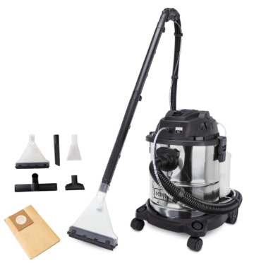 Sprüh- und Waschsauger CUC20-BE Scheppach Black - 1600W 230V | 20L Behälter | 5in1 Wasch- Nass- & Trockensauger | inkl. Zubehör