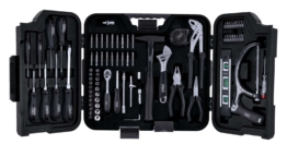 Werkzeugkoffer WZB99-BE Scheppach - 90-tlg. Werkzeugset bestückt | Klappkoffer | Universal Handwerkzeug