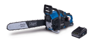 Benzin-Kettensäge PCS56E Scheppach - 3,1 PS / 2,3 kW 2-Takt-Benzinmotor | 20" / 51 cm ProCut-Schwert und -Kette