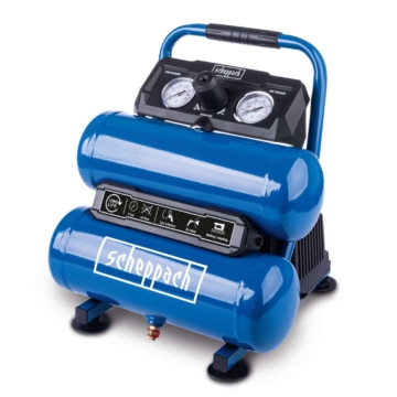Kompressor HC10-Twin Scheppach - 230V | 8 bar | 7,5 L Kessel | ölfrei & Wartungsarm | kompakt