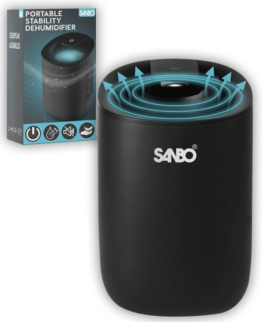 Sanbo Luftentfeuchter - Schwarz - Extrem leise - 600ml/Tag - Geeignet für Haus / Schlafzimmer & Badezimmer