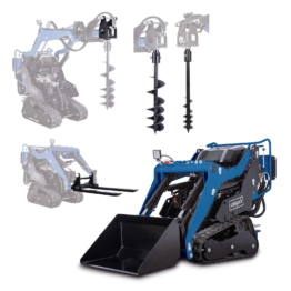 Scheppach Kompaktlader MKL730 XXL-SET - 8,5PS | 200kg Ladekapazität | E-Start | 740mm Spurbreite | inkl. 80L Schaufel, 2x Erdbohrer, 1x Palettengabel