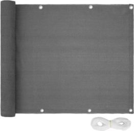 tectake - Balkonsichtschutz - Lorena 90x500 cm - grau - 402882