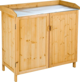 tectake - Gartentisch Gartenschrank - Tisch mit Unterschrank - 404564