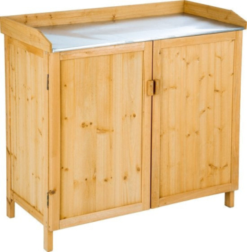 tectake - Gartentisch Gartenschrank - Tisch mit Unterschrank - 404564