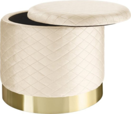 tectake - Sitzhocker Coco creme - 403983