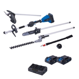 Akku-Multifunktionsgerät BC-MFH400-X Scheppach | Brushless | 4 Funktionen | Drehzahlanpassung | inkl. 2x Akku + Doppelladegerät