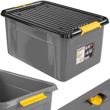 Aufbewahrungsbox Grau/Anthrazit 58x39x25cm stapelbar