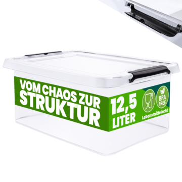 Aufbewahrungsbox Transparent 39x29x17cm 12,5L stapelbar