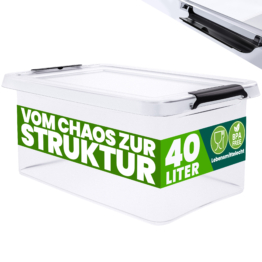 Aufbewahrungsbox Transparent 58x39x26cm 40L stapelbar