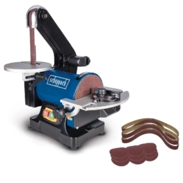 Band- und Tellerschleifer BTS700 Scheppach - Bandlänge 762mm-breite 25,4mm | verstellbarer Tisch