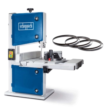 Bandsäge HBS30X Scheppach - 350W | 80mm Durchlasshöhe | 300mm breiter Arbeitstisch | Ausziehbarer Druckgusstisch | Querschneidlehre