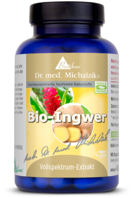 Bio-Ingwer | Bio-Ingwer-Extrakt | Vollspektrum-Extrakt | 90 Kapseln | Dr. med. Michalzik