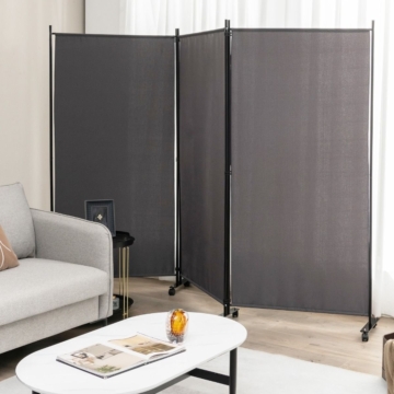 Coast 3-Paneel Trennwand - 262 x 30 x 180 cm - Grau - Polyester/Metall