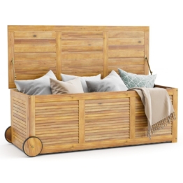 Coast Cushion Box Akazienholz - wasserfest - 182L - 127 x 50 x 45 cm - Braun