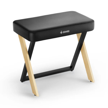 Donner DKB-300 Elegante Klavierbank, helle Holzfarbe