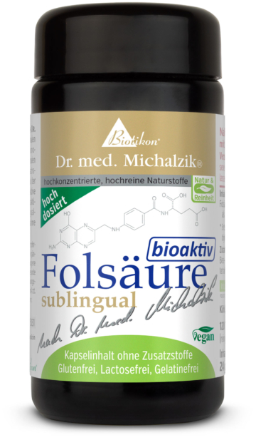 Folsäure-bioaktiv-Vitamin-B9 | 0,8mg Folsäure | 120 Kapseln | Dr. med. Michalzik