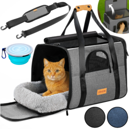 Katzentransportbox Grau 44x34x31cm bis 20kg