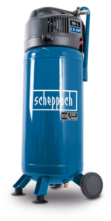 Kompressor stehend HC51V scheppach - 10 bar | 50L Kessel | 230V 1500W | ölfrei & wartungsarm