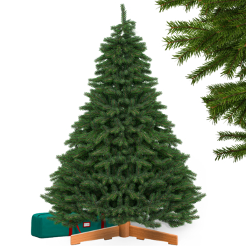 Künstlicher Weihnachtsbaum Premium 220cm PE / PVC mit Holzständer FSC®
