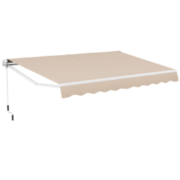 Küstenmarkise mit Kurbel - 4 x 2,5 m - Beige