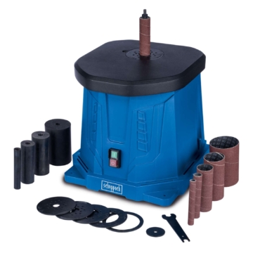 Oszillierende Spindelschleifmaschine OSM100 Scheppach - 450W | 58min-1 Schleifspindel | max. 98mm Schleiftiefe | Grauguss-Arbeitstisch