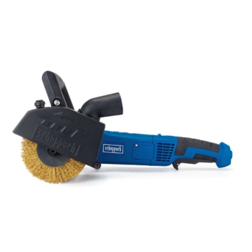 Satiniermaschine MRS1300 Scheppach - 100mm Bürstenbreite | variable Drehzahl| mit Messingdrahtbürste