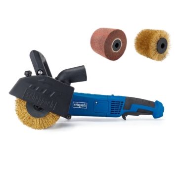 Satiniermaschine MRS1300 Scheppach - 100mm Bürstenbreite | variable Drehzahl| mit Messingdrahtbürste