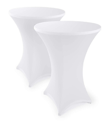 Stretch Cover Bartable Covers - Elegant Bartable Abdeckung für Bistrotisch weiß