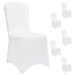 Stuhlhusse 6er-Set Weiß OEKO-TEX®