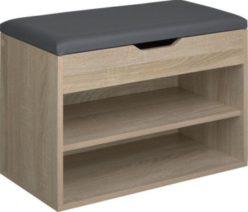 tectake - Schuhbank Jasmina - Helles Holz, Eiche Sonoma - 403616