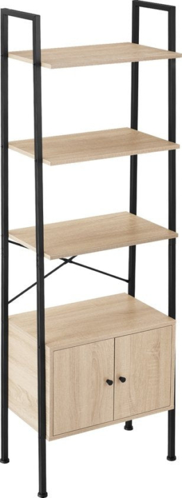 tectake - Wandregal Hängeschrank Bücherregal Brentwood - 57,5x34x173cm - industriell - hellbraun - 404707