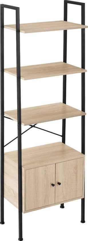 tectake - Wandregal Hängeschrank Bücherregal Brentwood - 57,5x34x173cm - industriell - hellbraun - 404707