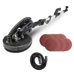 Wand- Deckenschleifer TBS915-BE Scheppach Black - Ø210mm | 710W | LED | 4m Schlauch, Adapter & 6 Schleifscheiben