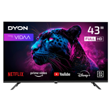 DYON Movie Smart 43 VX, 43 Zoll (108 cm), Full HD, Smart Portal (Netflix, Prime Video, YouTube, Disney+), App Store, Triple Tuner, CI+, Hotel Modus