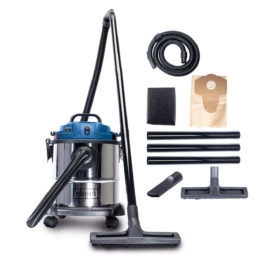 Nass- Trockensauger NTS20 Scheppach - 1200W | 20L Edelstahlbehälter | Ausblasfunktion | mit Zubehör