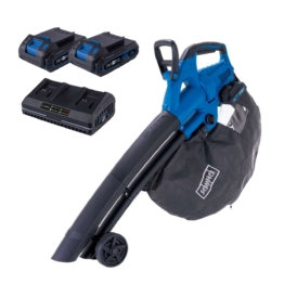 Akku-Laubsauger/-bläser BC-BLV720-X Scheppach | Brushless | Luftgeschwindigkeit 210 km/h | 45L | inkl. 2x 2Ah Akku & Doppelladegerät