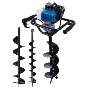 Erdbohrer EB2000 Scheppach - 1,97PS | 800mm Tiefe | 0 bis 370min-1 | inkl. 100mm,150mm u. 200mm Bohrer