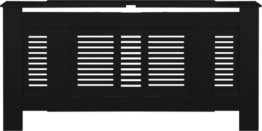 Heizkörperverkleidung - Heizungsverkleidung - breit variabel - 140 bis 190 cm - Schwarz