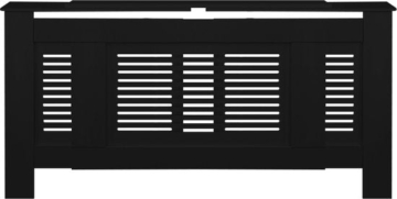 Heizkörperverkleidung - Heizungsverkleidung - breit variabel - 140 bis 190 cm - Schwarz