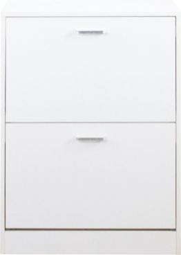 Schuhschrank - Schuhregal - 2 Fächer - weiß