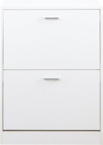 Schuhschrank - Schuhregal - 2 Fächer - weiß