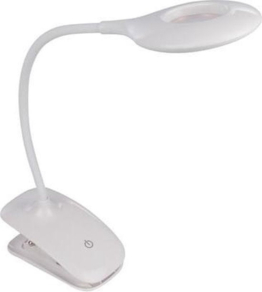 Velleman Wiederaufladbare LED-Lupenlampe mit Klemme/Fuß, Schwanenhals, USB-Anschluss, Ein-/Ausschalter und Dimmfunktion, 20 LEDs, 3-fache Vergrößerung, für Kinder, Erwachsene, Senioren, Lesen, Diamantmalerei, Hobby, Arbeit, weiß