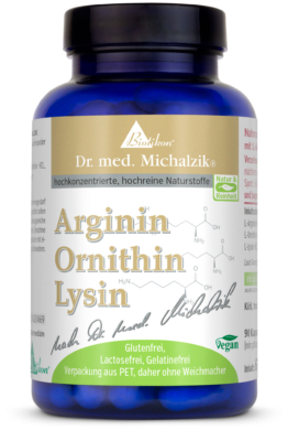 Arginin-Ornithin-Lysin | 600mg L-Arginin HCL | 90 Kapseln |  Dr. med. Michalzik