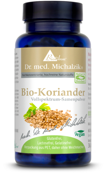 Bio-Koriander Samenpulver | 1000 mg | 120 Kapseln | Dr. med. Michalzik