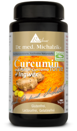 Curcumin forte aus Natur-Curcuma + Ingwer | 1350mg Curcuma-Naturextrakt | 90 Kapseln |  Dr. med. Michalzik