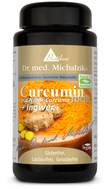 Curcumin forte aus Natur-Curcuma + Ingwer | 1350mg Curcuma-Naturextrakt | 90 Kapseln |  Dr. med. Michalzik