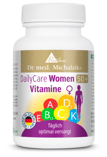 DailyCare-Women-50-Vitamine 30 Kapseln | 0,8mg Vitamin A  | 30 Kapseln |  Dr. med. Michalzik