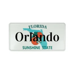 Florida Plate - Sunshine State - mit Wunschtext in Folienschrift